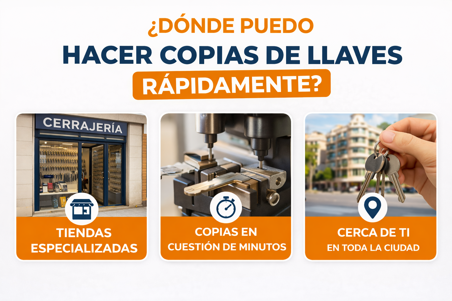 ¿Dónde puedo hacer copias de llaves rápidamente en Barcelona? Copias de llaves cerca de ti - ¿Dónde puedo hacer copias de llaves rápidamente en Barcelona?