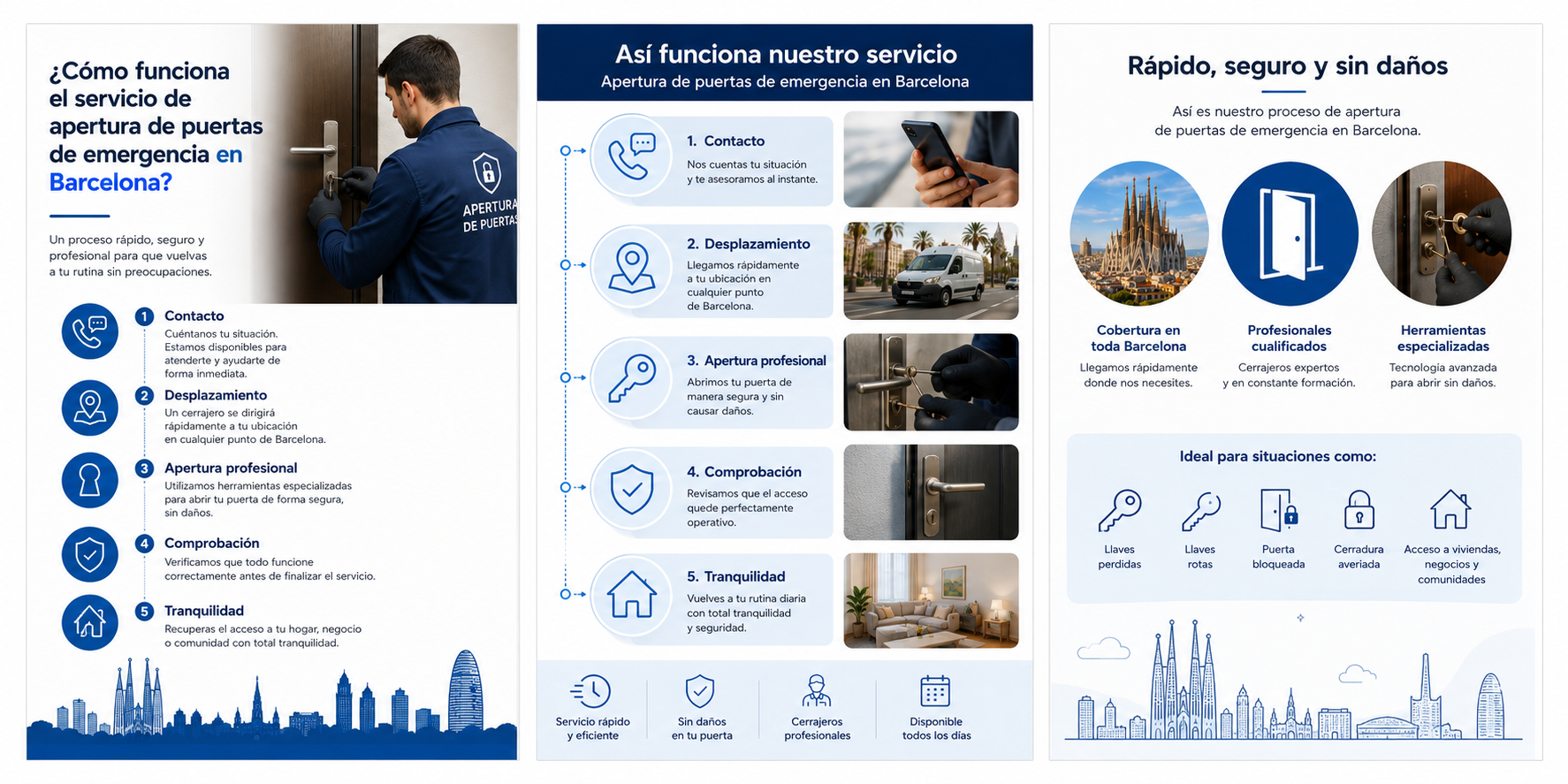 Como funciona el servicio de apertura de puertas de emergencia Barcelona - &iquest;C&oacute;mo funciona el servicio de apertura de puertas de emergencia en Barcelona?